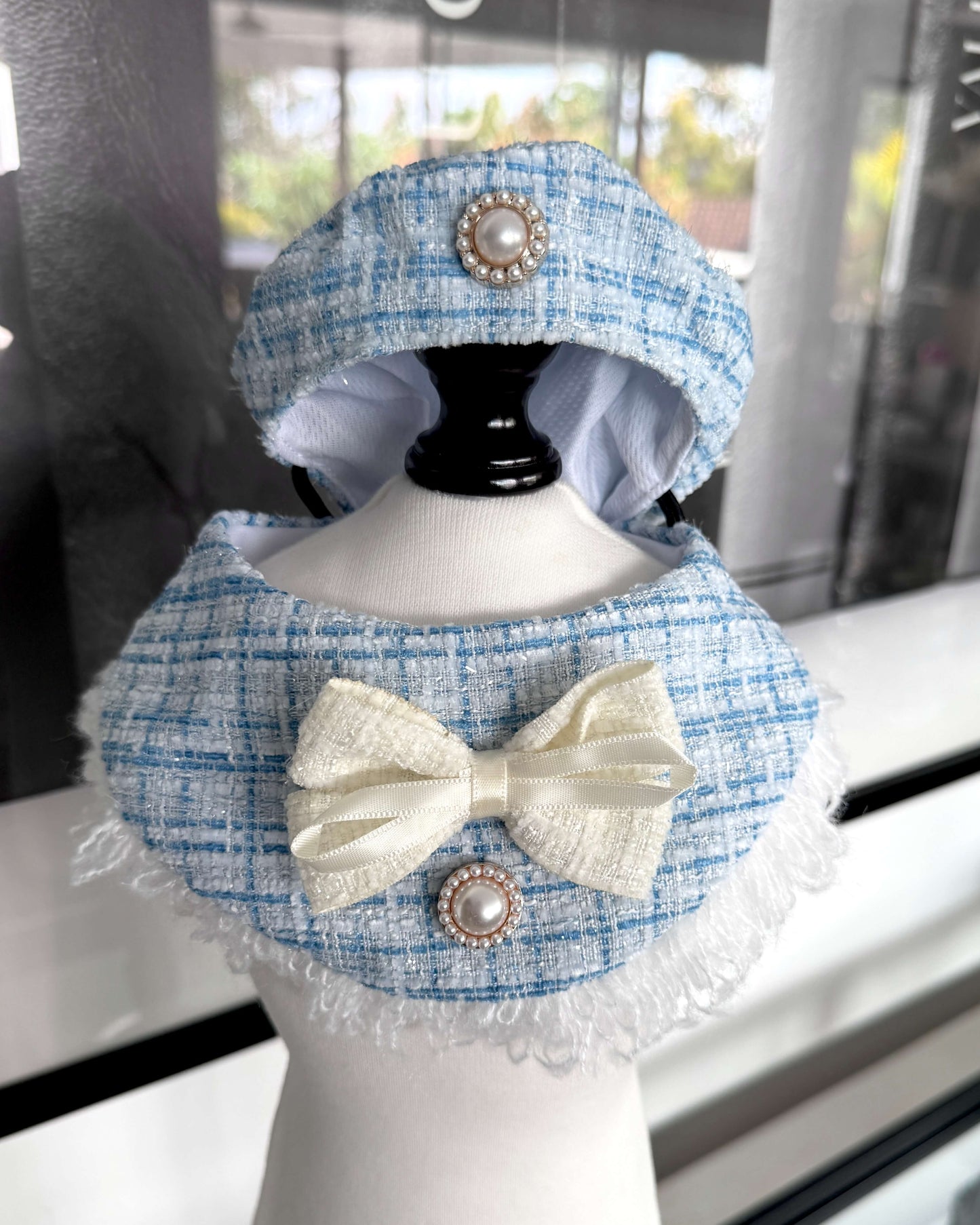 Bella Blue Tweed Couture Bandana