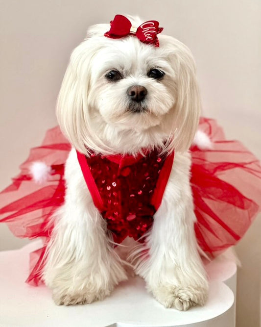 Red Velvet Sequin Christmas Tutu