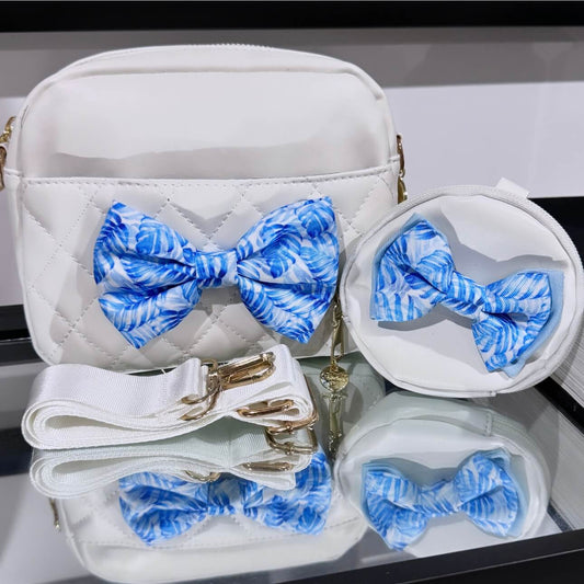 Tiny Paw Mum Bag Blue Leaf