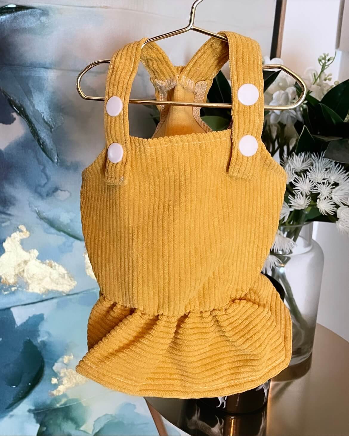 Miss Polly Corduroy Dress Mustard