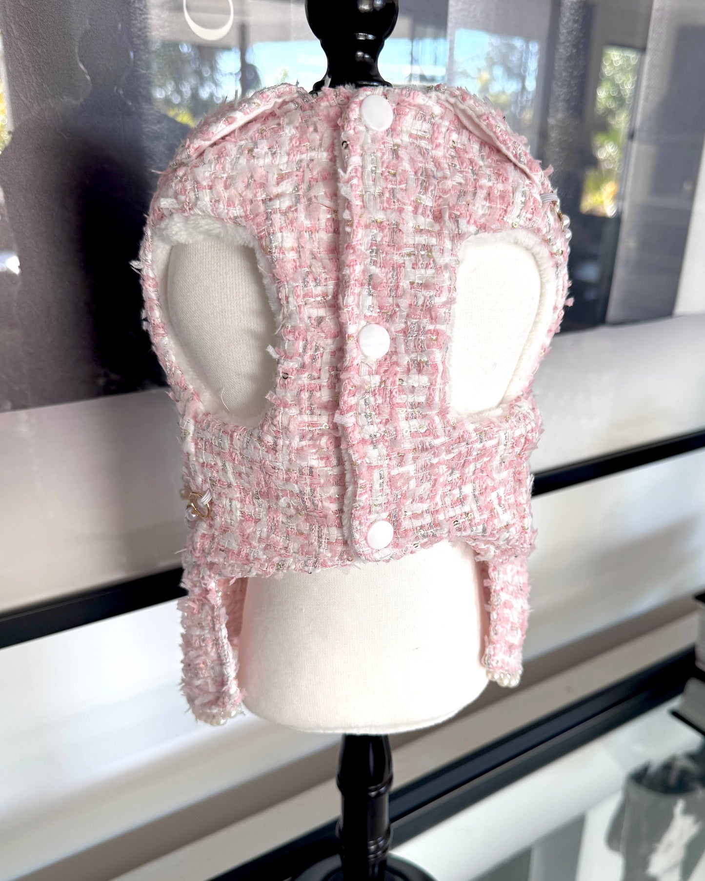 Chérie Couture Luxury Tweed Jacket Dress Pink