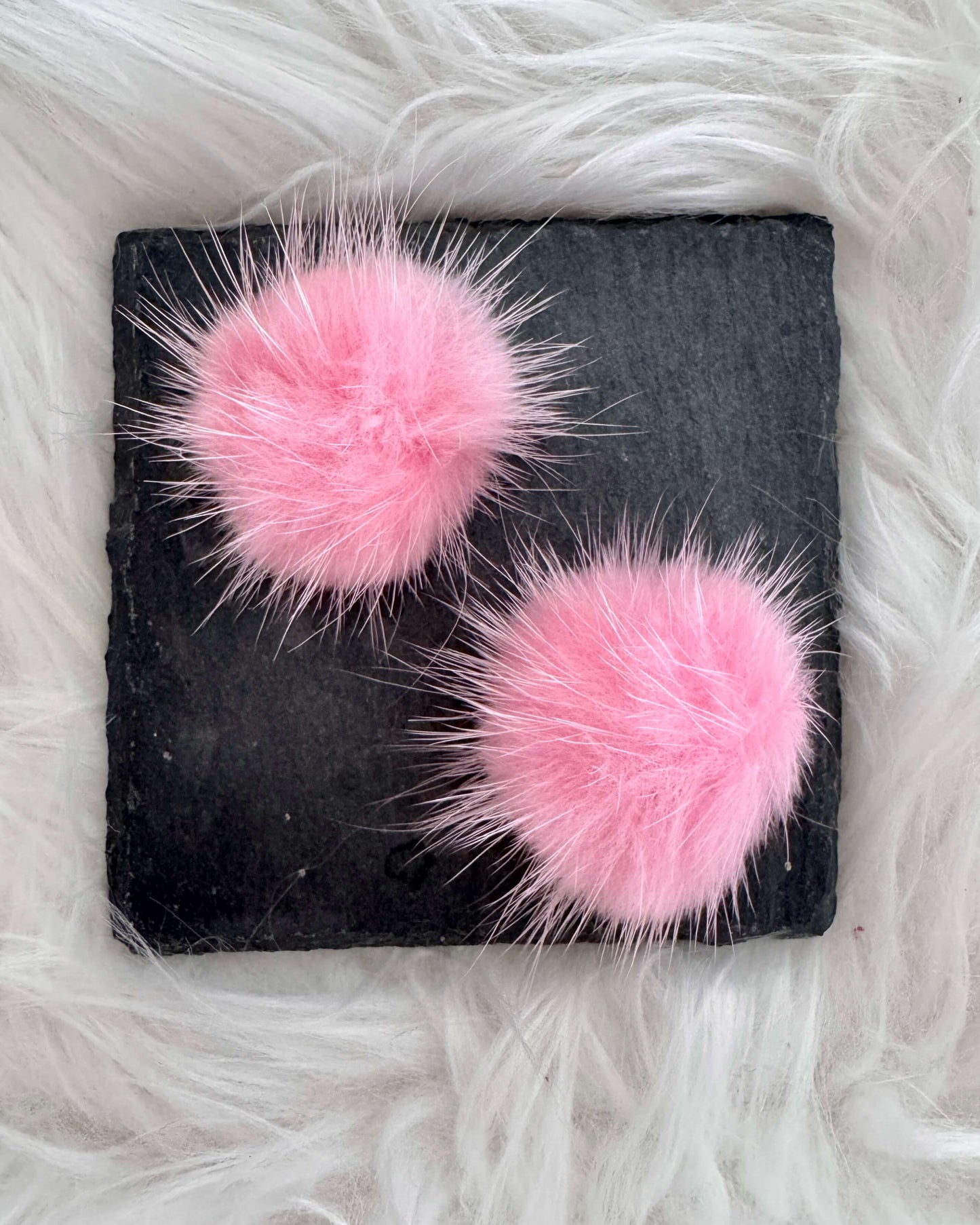 Pawsh Puff Mini Clips Baby Pink