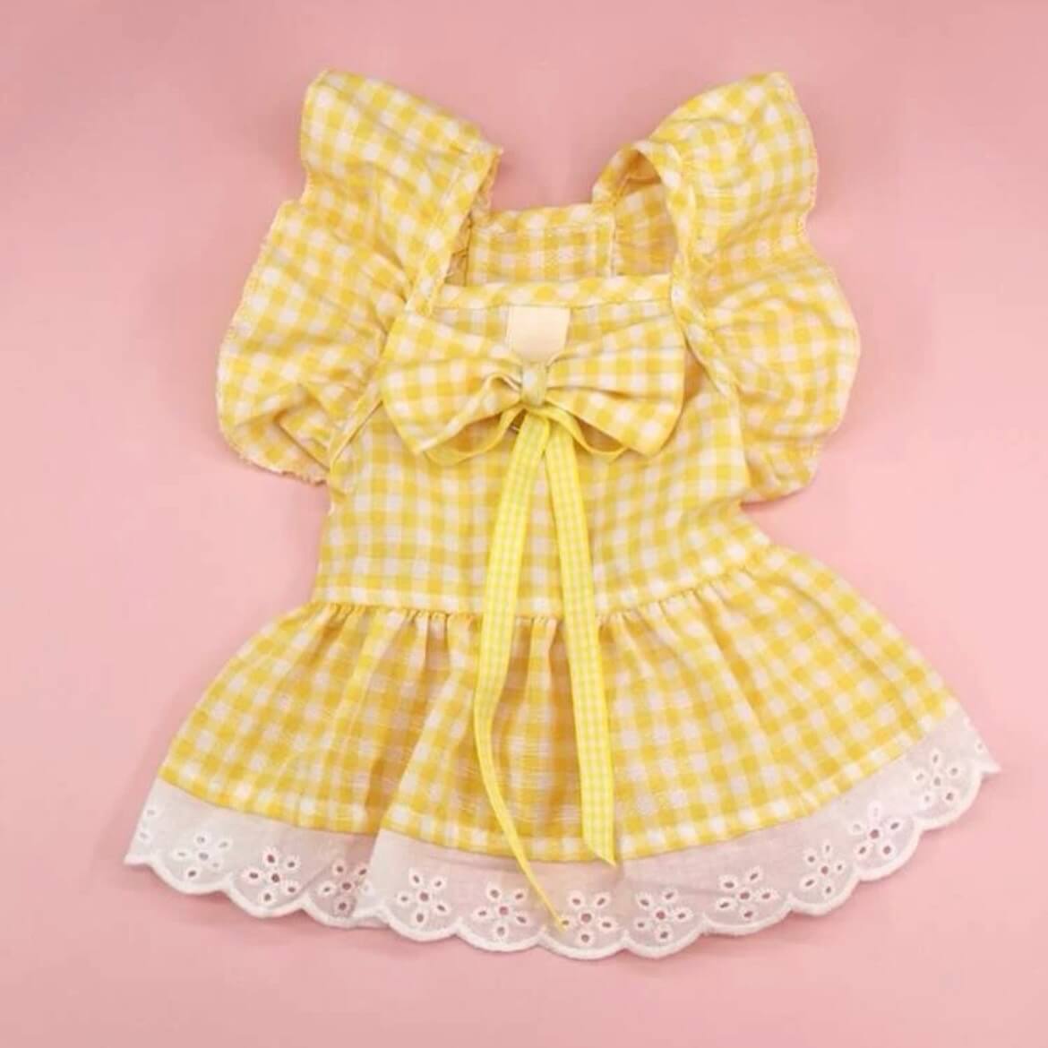 Bethany Yellow Gingham Dress