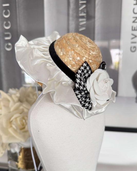 Little Lady Hat - houndstooth