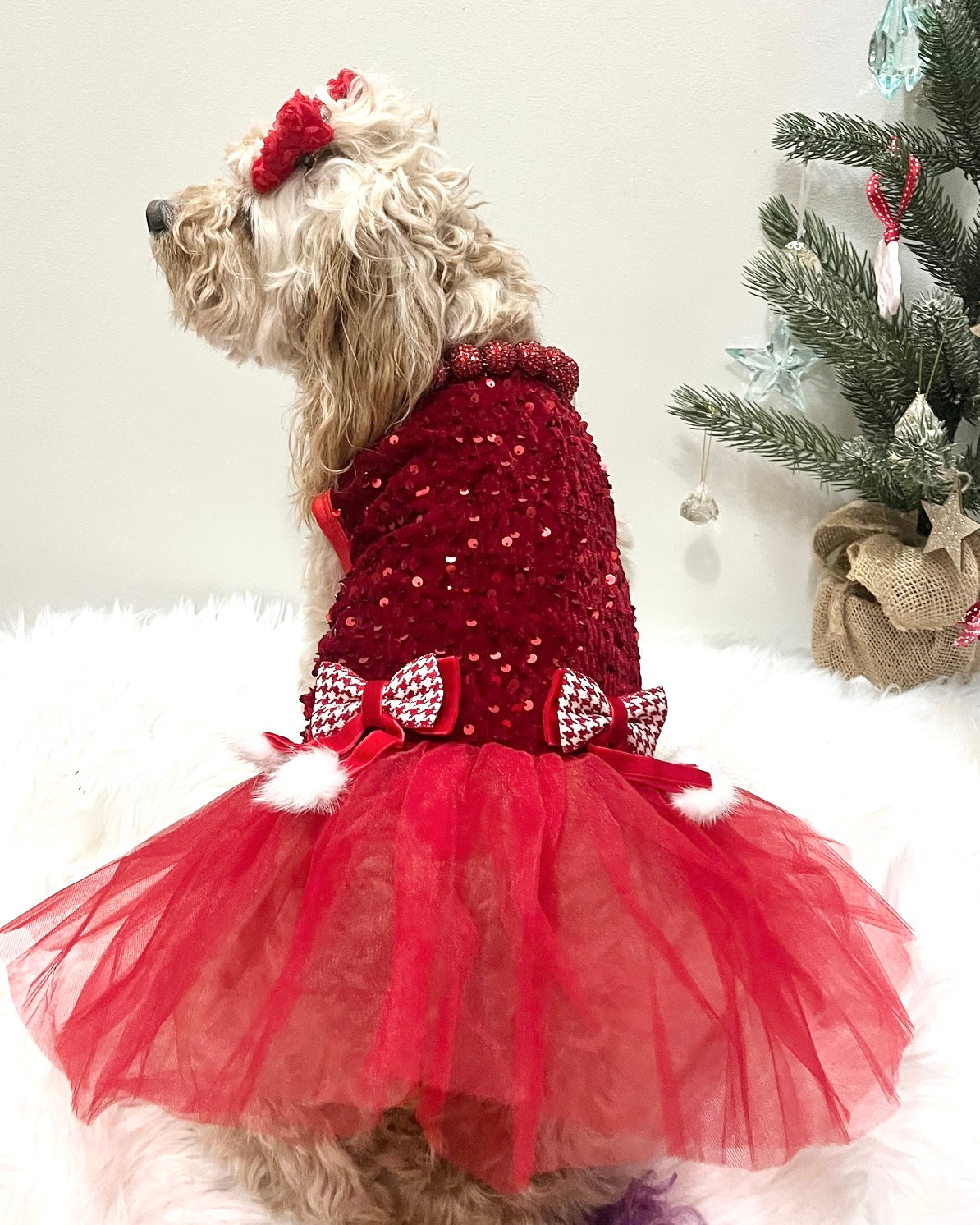 Red Velvet Sequin Christmas Tutu