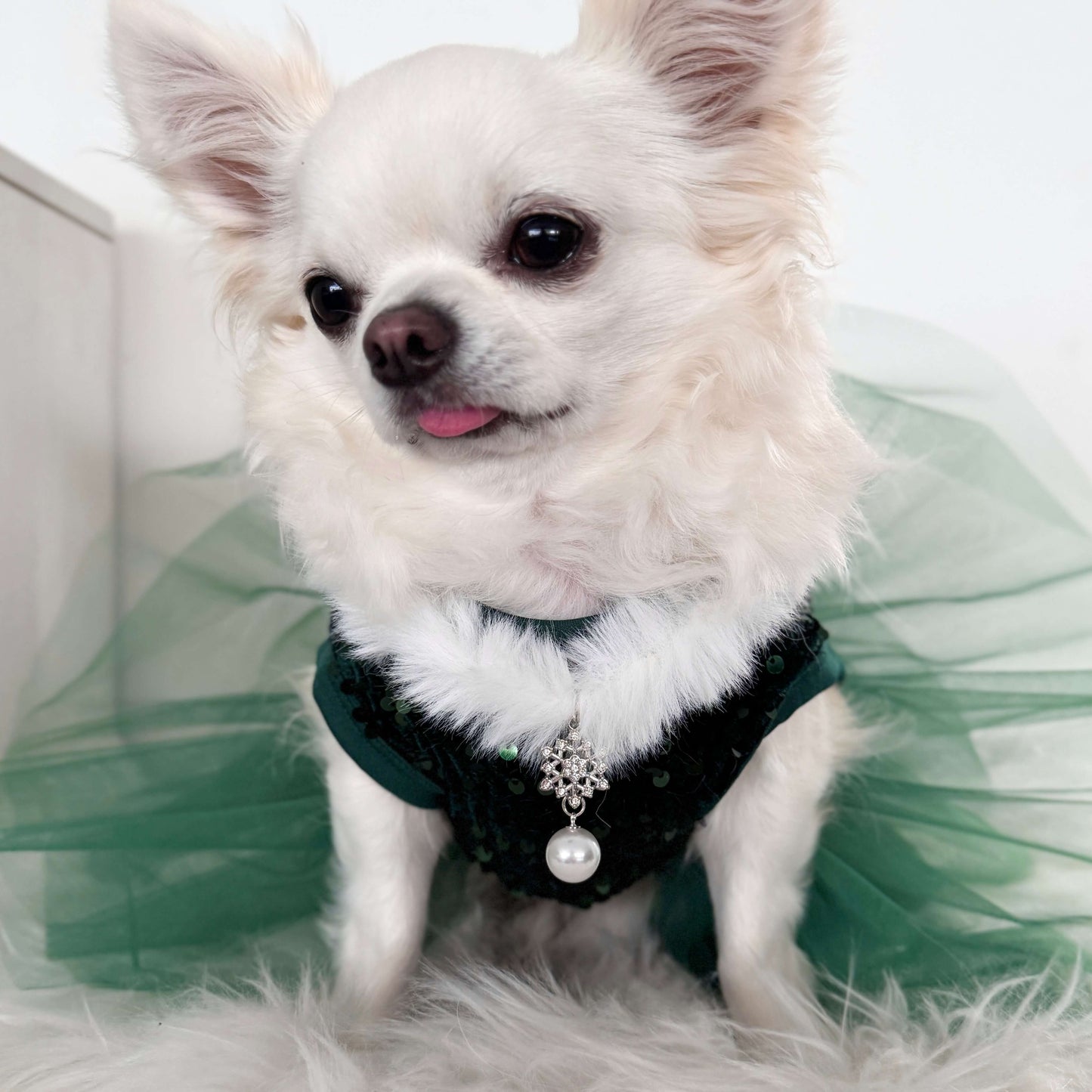 Christmas Snowflake Fur Necklace