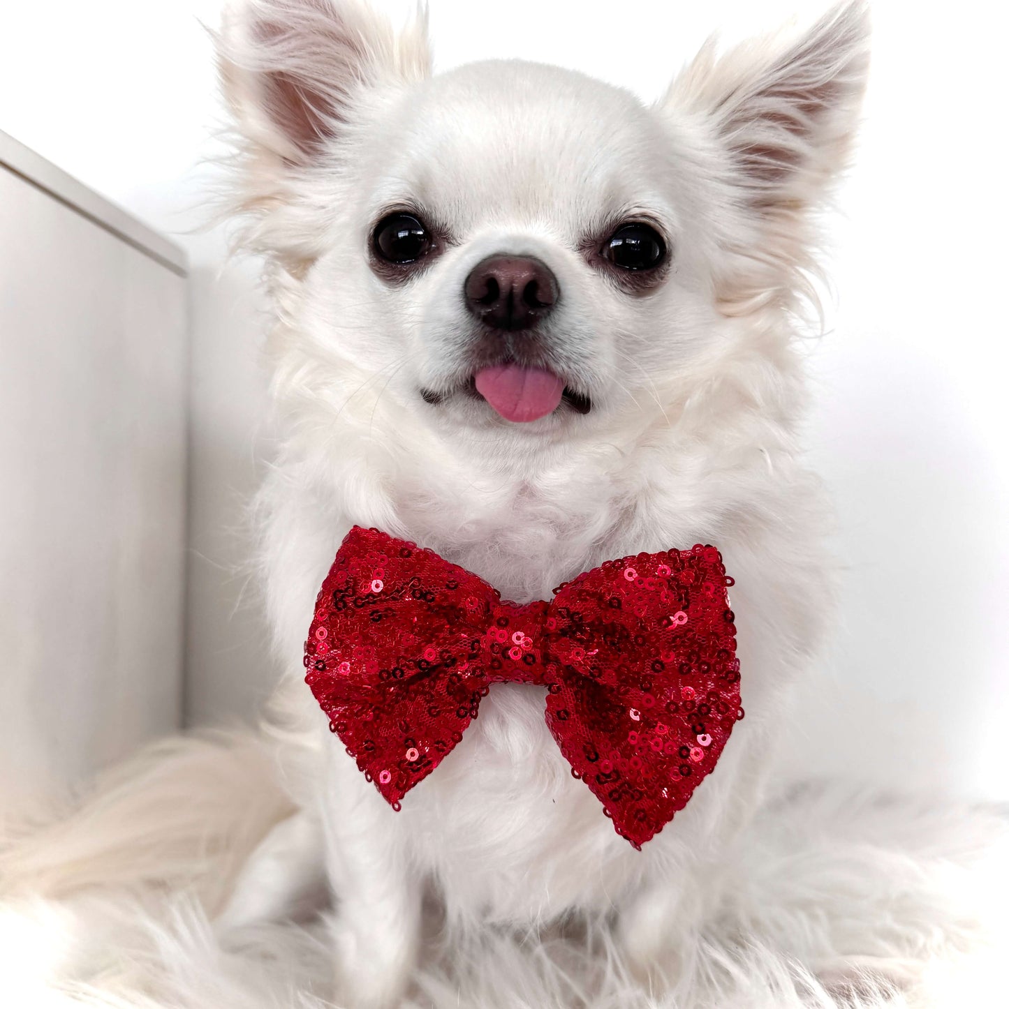 Red Sequin Small Bow/Hair Bow