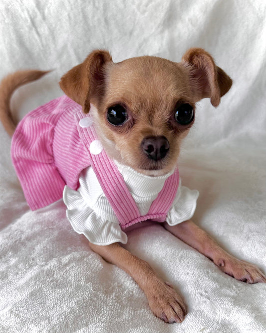 Miss Polly Corduroy Dress Pink