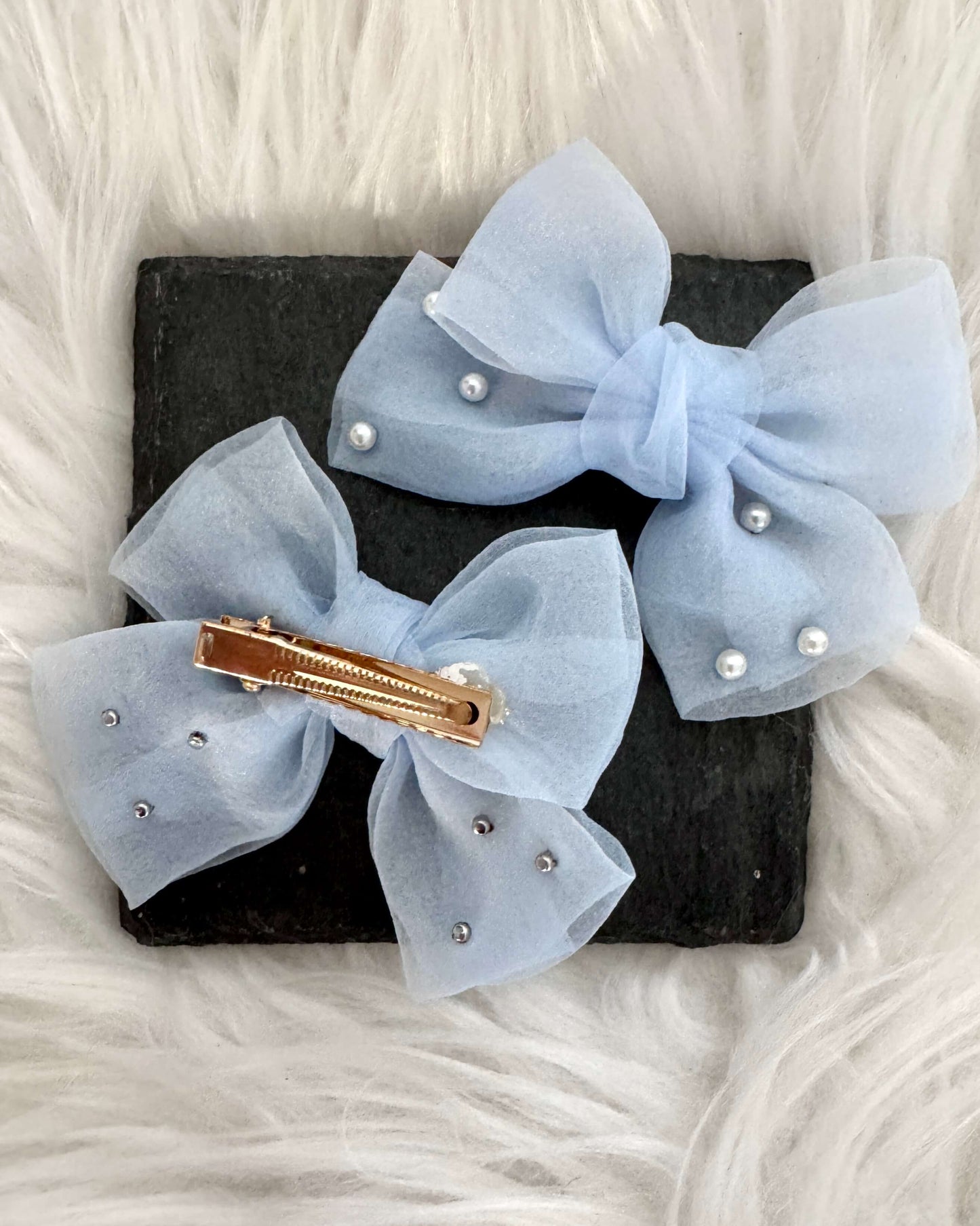 Jacinta Midi Hair Bows Blue