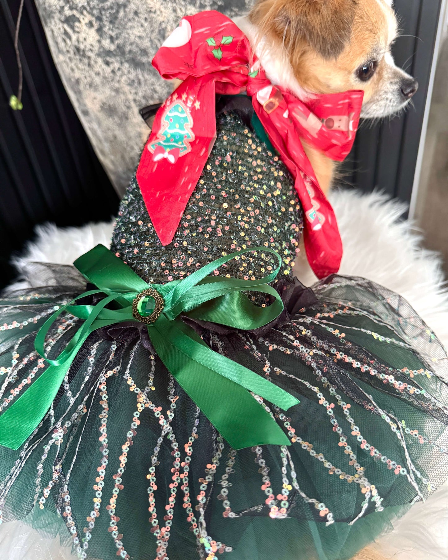 Deluxe Festive Dress Green