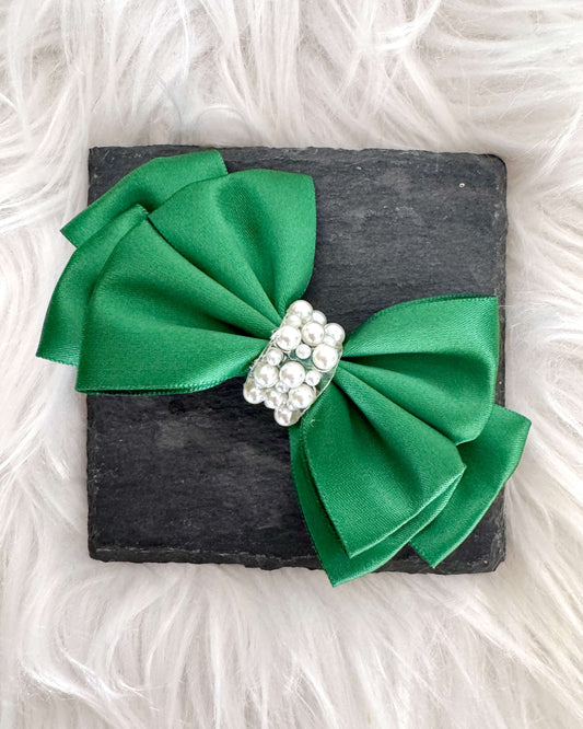 Festive Green Midi Hair Bow