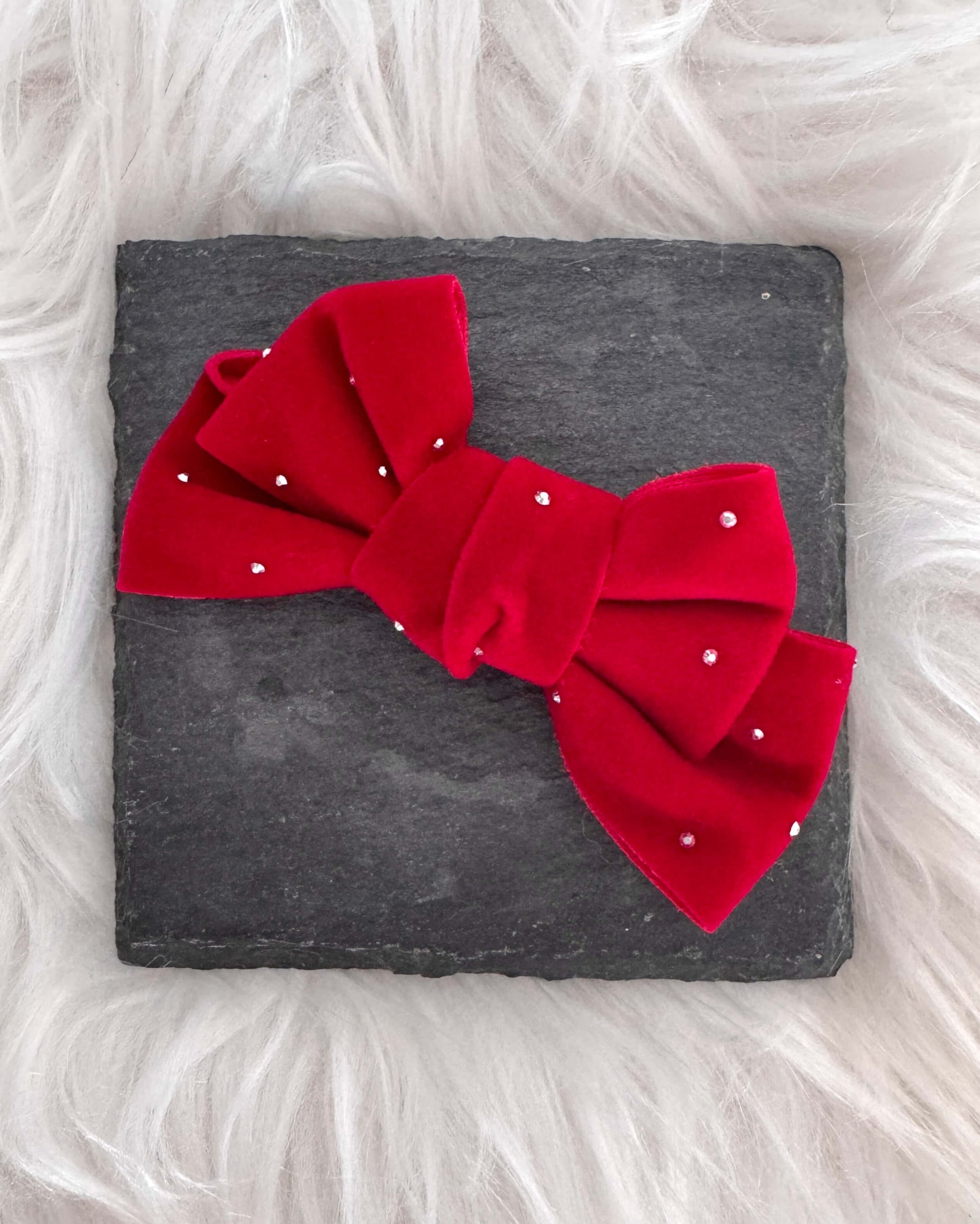 Festive Red Midi Hair Bow