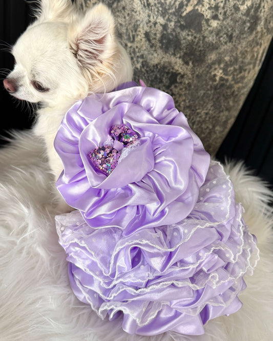Lavender Dream Rosette Dress