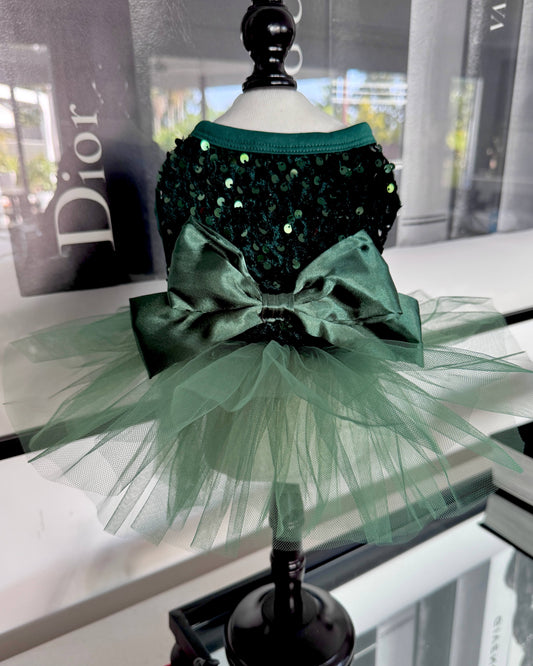 Green Velvet Sequin Tutu