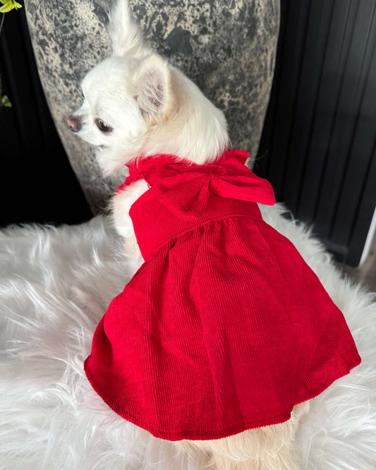 Stella Red Corduroy Dress