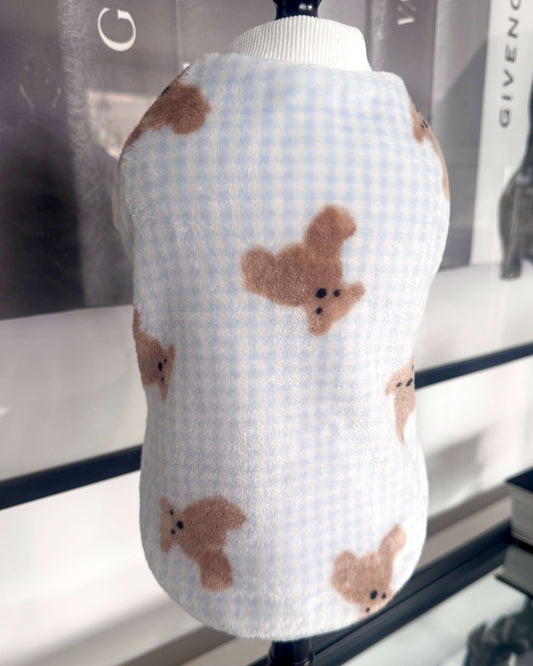 Sleeveless Snuggle Jumper Blue Teddy