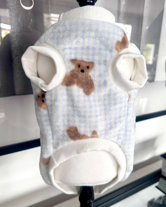 Sleeveless Snuggle Jumper Blue Teddy