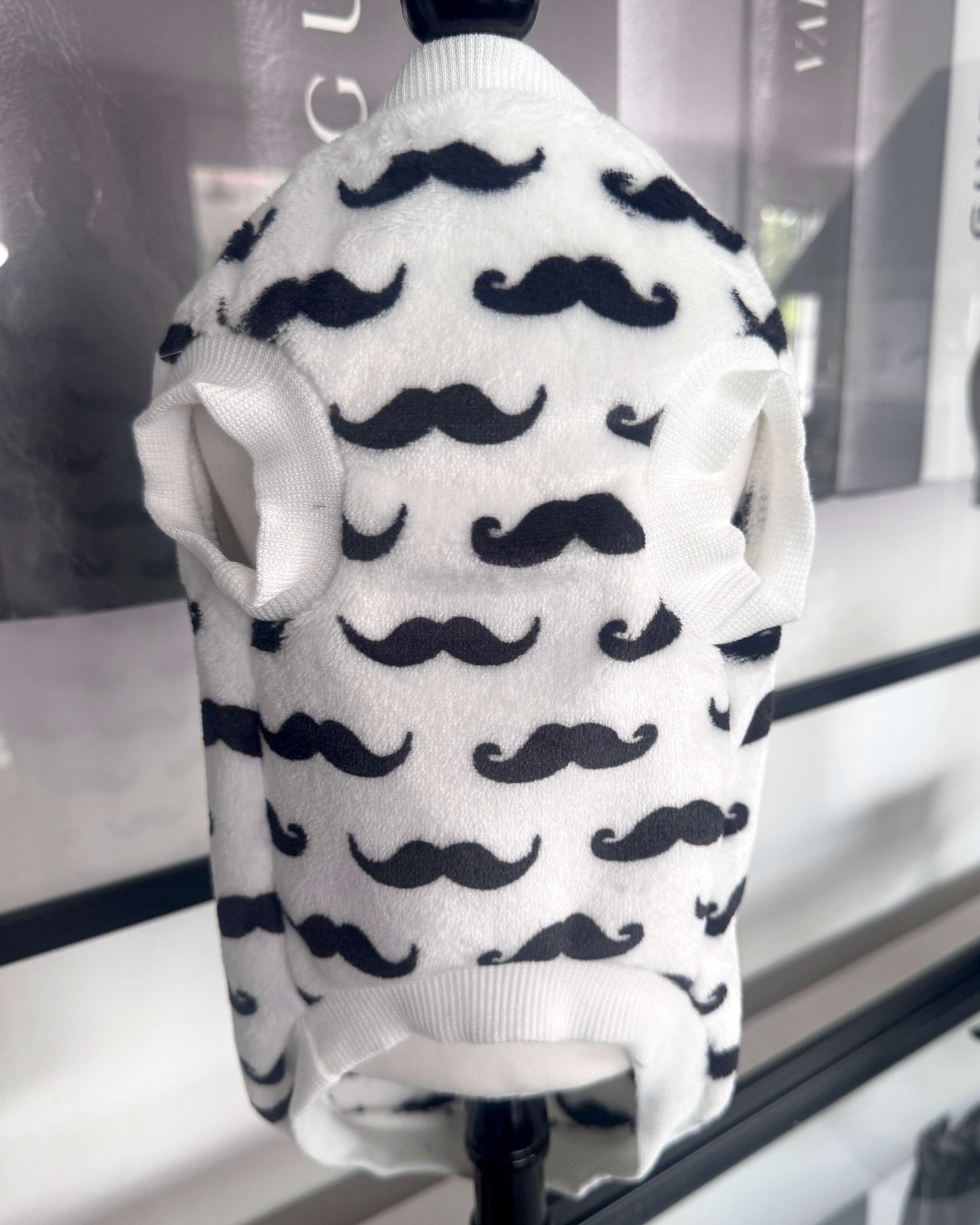 Sleeveless Snuggle Jumper Moustache White