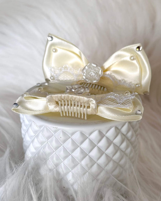 Buttercream Étoile Midi Hair Bow