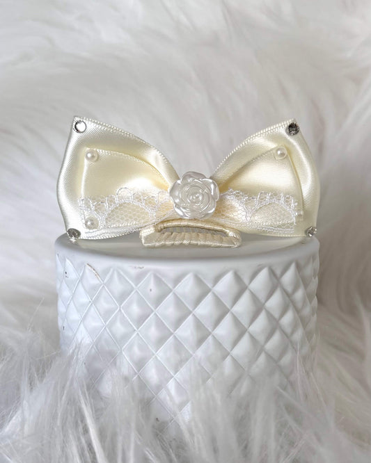 Buttercream Étoile Midi Hair Bow