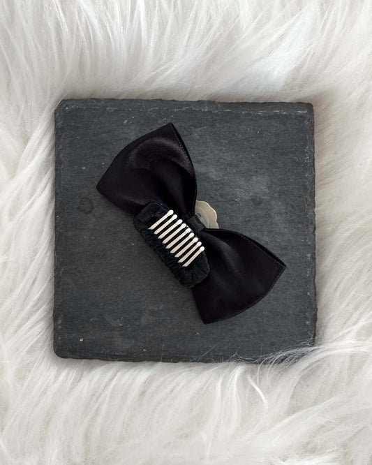 Élodie Noir Midi Hair Bow