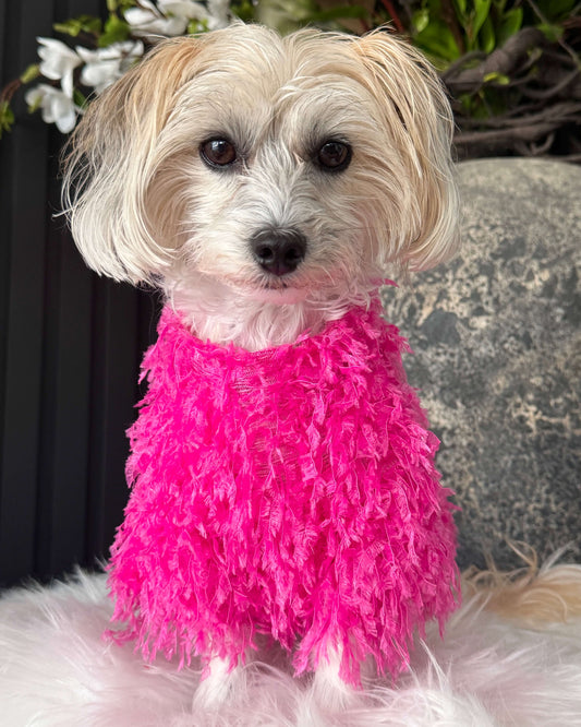Quinn Feathered Top Pink