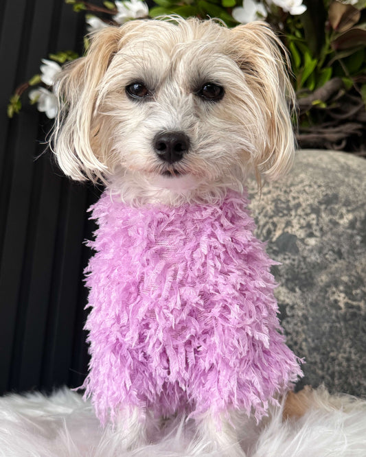 Quinn Feathered Top Purple