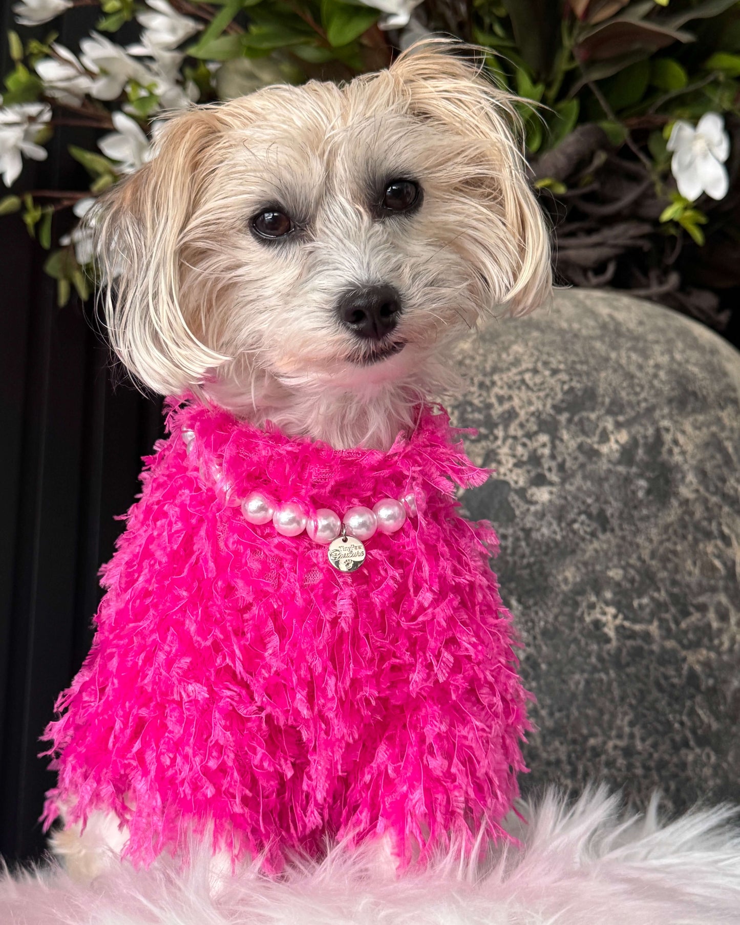 Quinn Feathered Top Pink