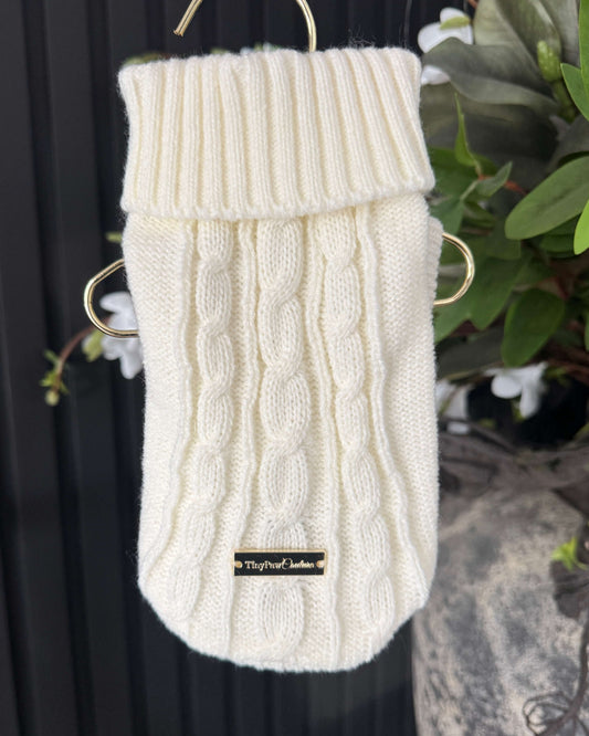 Teenie Tyler Knit Cream White