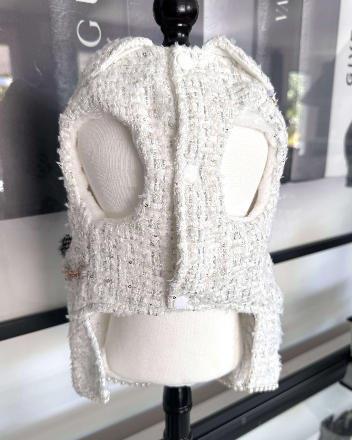 Chérie Couture Luxury Tweed Jacket Dress White