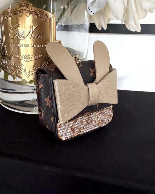 Luxury Bunny Bow Waste Bag Carrier Designer