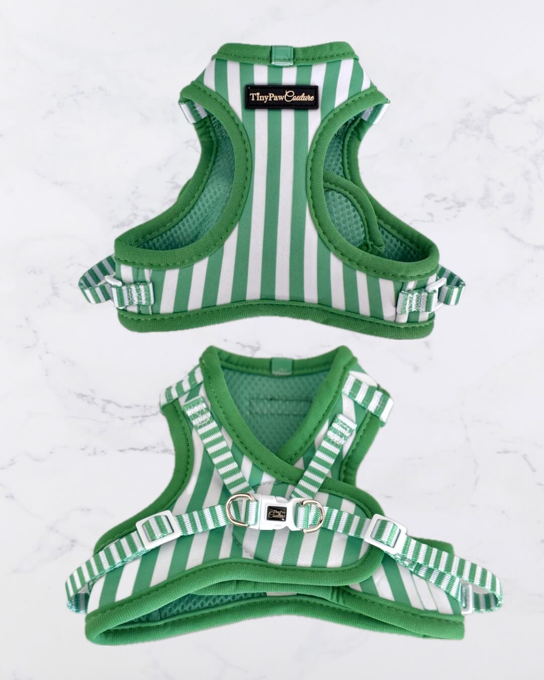 Wet'n'Wild Green Stripes Step In Vest Harness