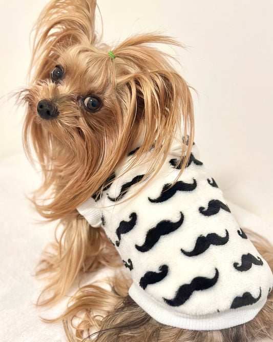 Sleeveless Snuggle Jumper Moustache White