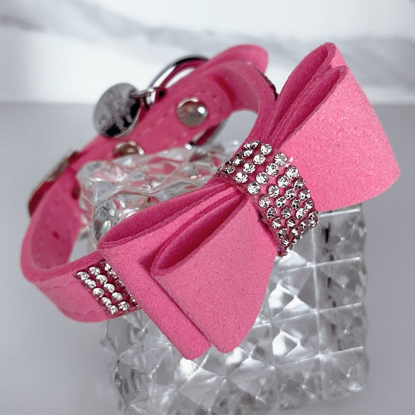 Diamante Pretty in Pink Collar