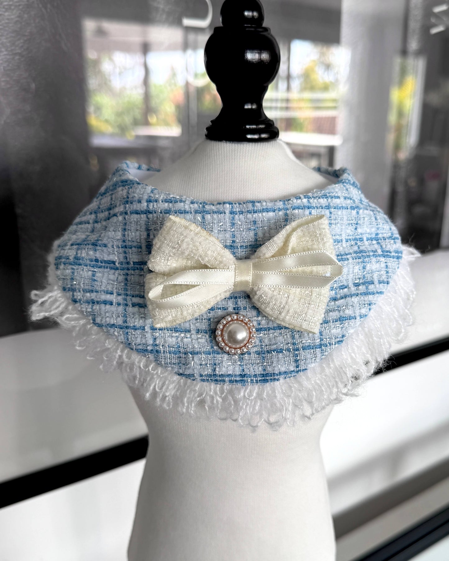 Bella Blue Tweed Couture Bandana
