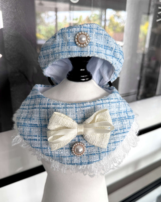 Bella Blue Tweed Couture Beret