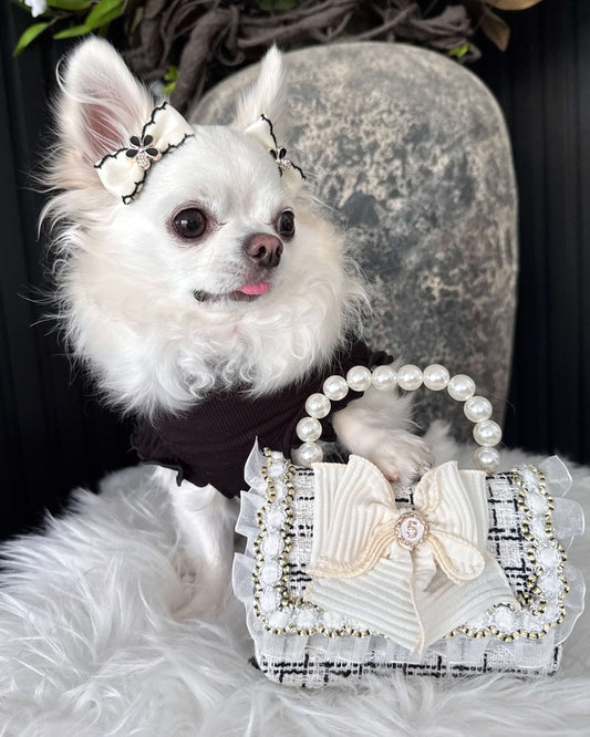 Tiny Paw Couture Mini Bag - Cream Belle Luxe