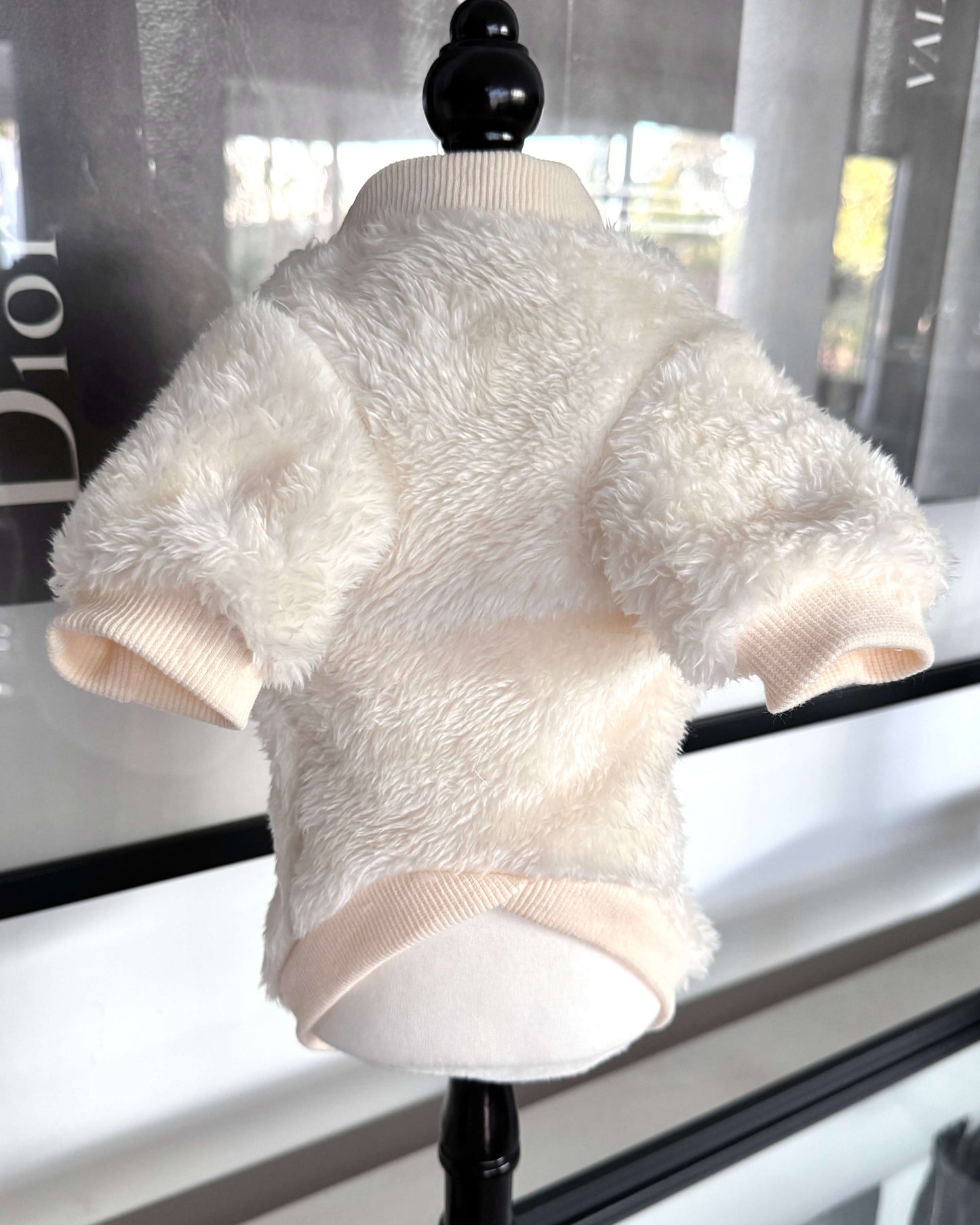 Embroidered Teddy Jumper Cream