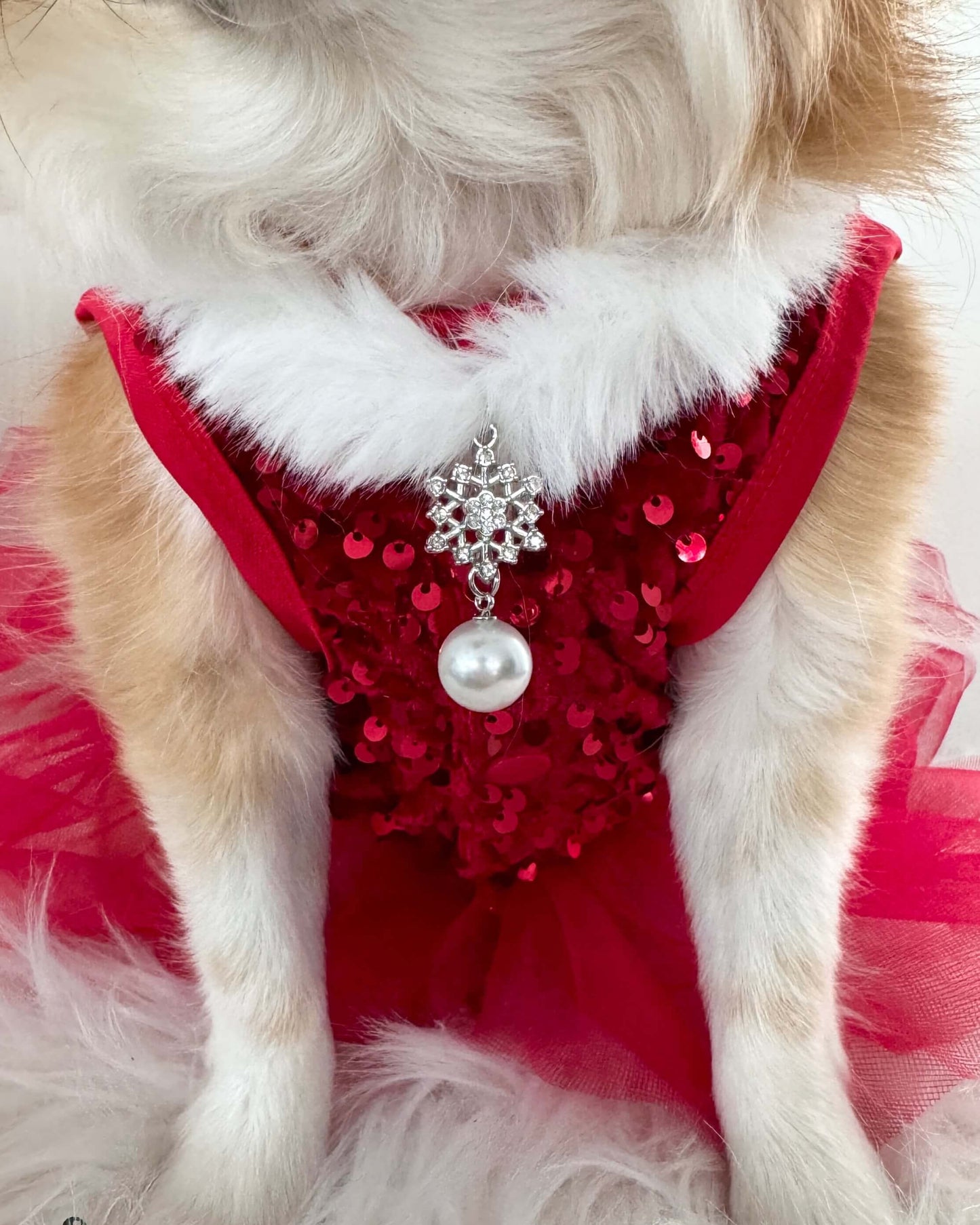 Christmas Snowflake Fur Necklace
