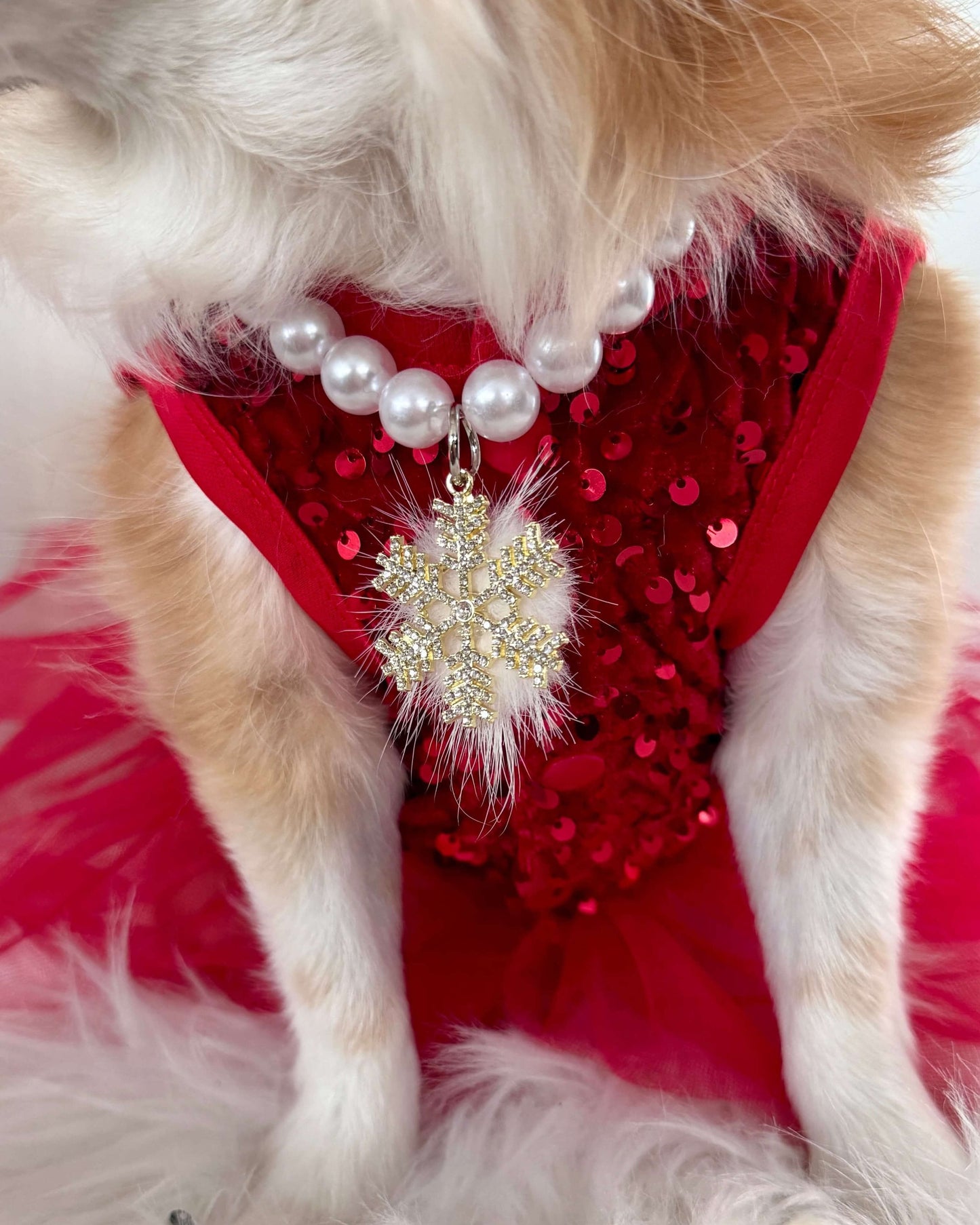 Christmas Snowflake Bead Necklace