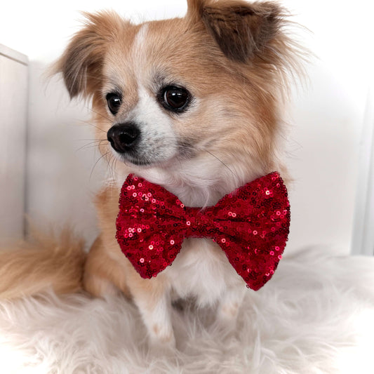 Red Sequin Big Bow