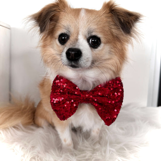 Red Sequin Big Bow