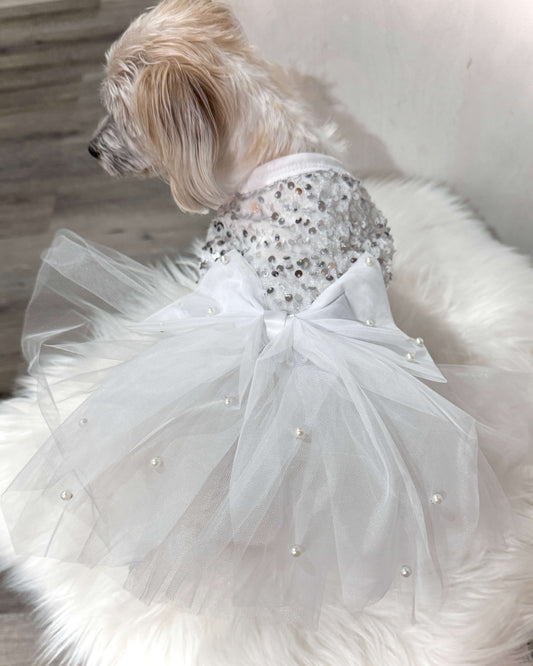 White Velvet Sequin Tutu