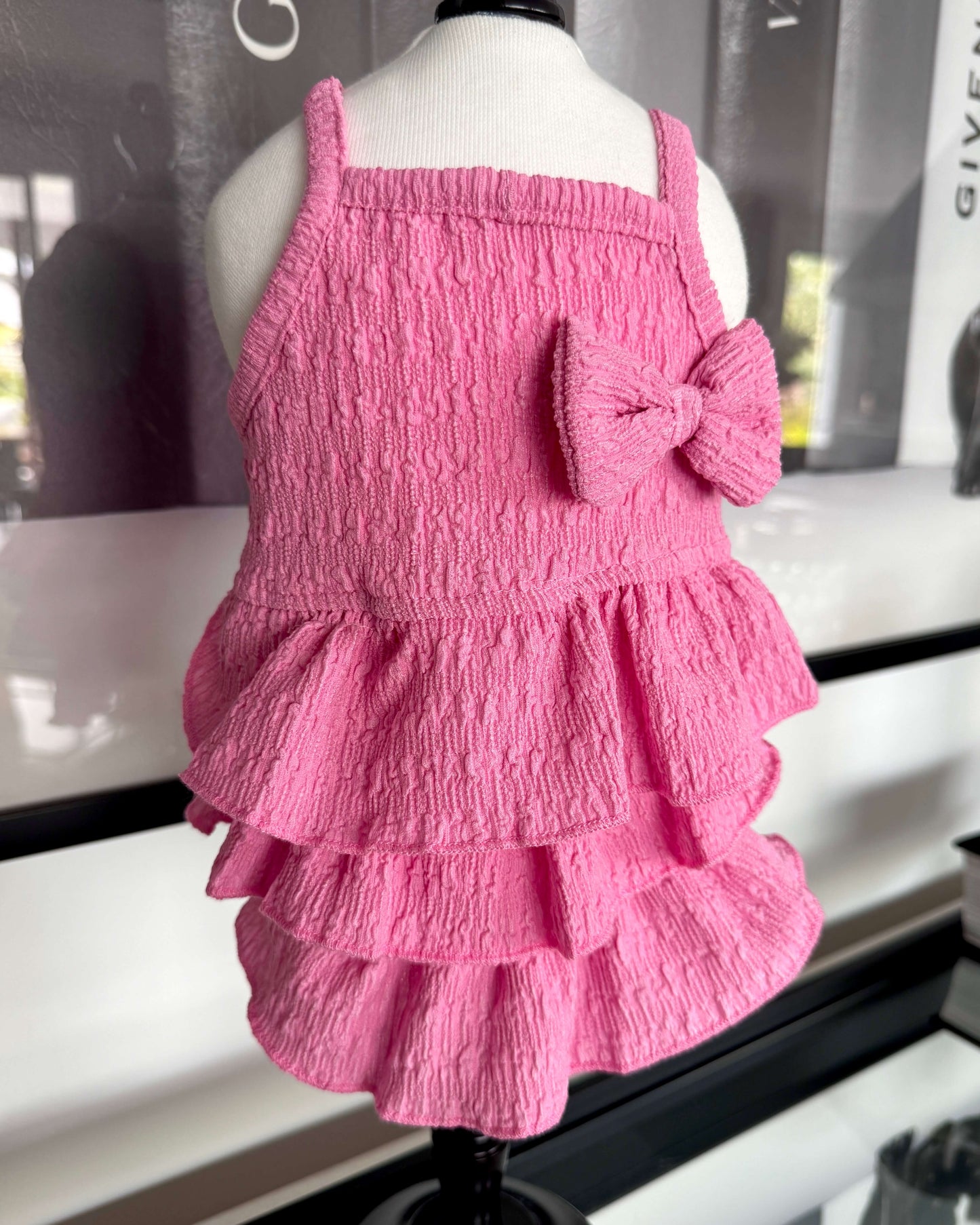Ginny Summer Ruffle Dress Pink