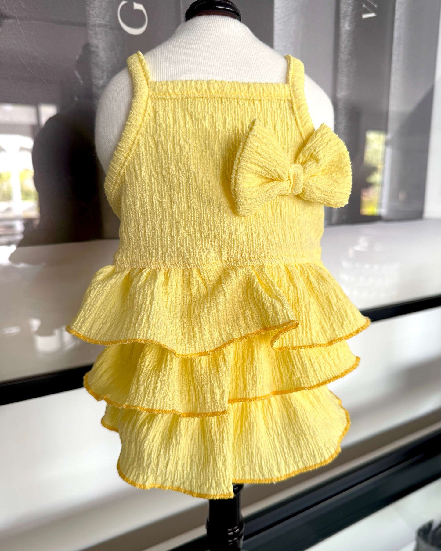 Ginny Summer Ruffle Dress Yellow