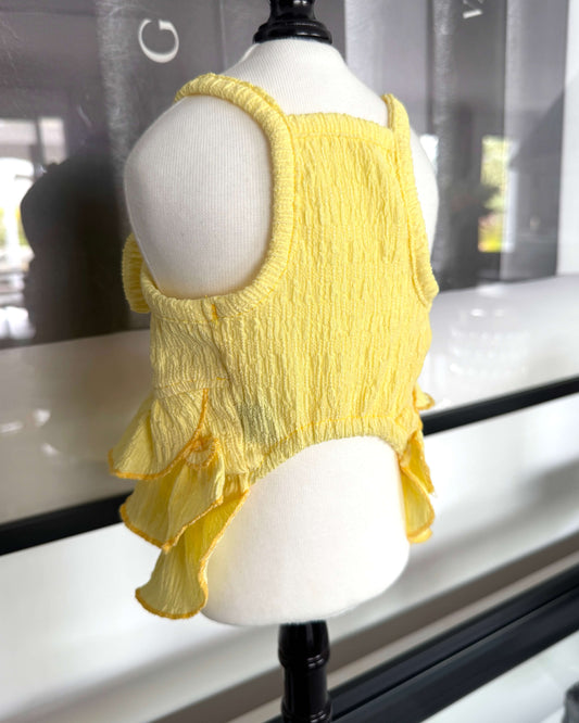 Ginny Summer Ruffle Dress Yellow
