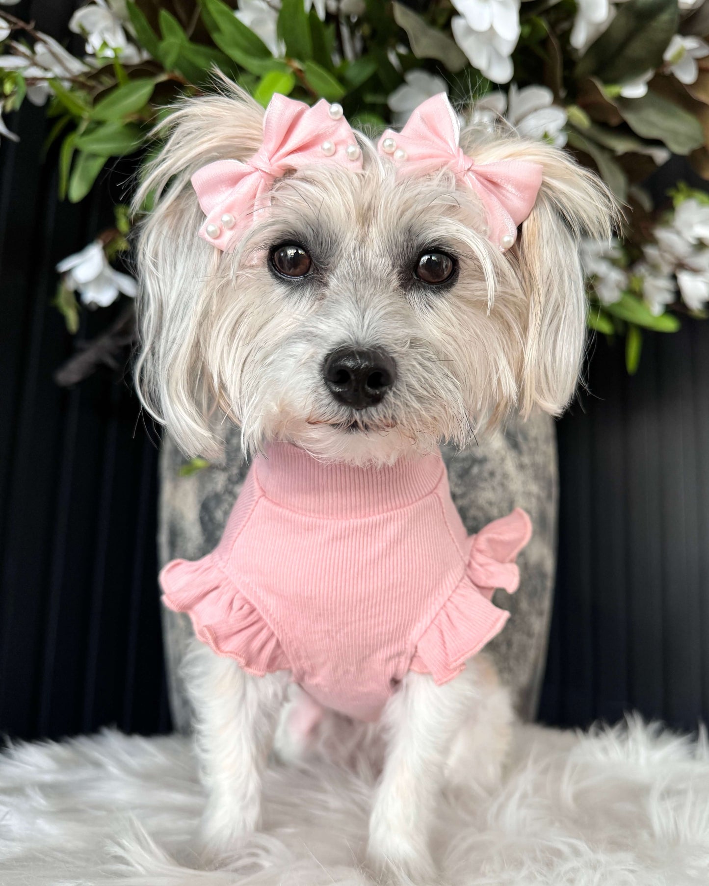 Tilly Mini Hair Bows Pale Pink