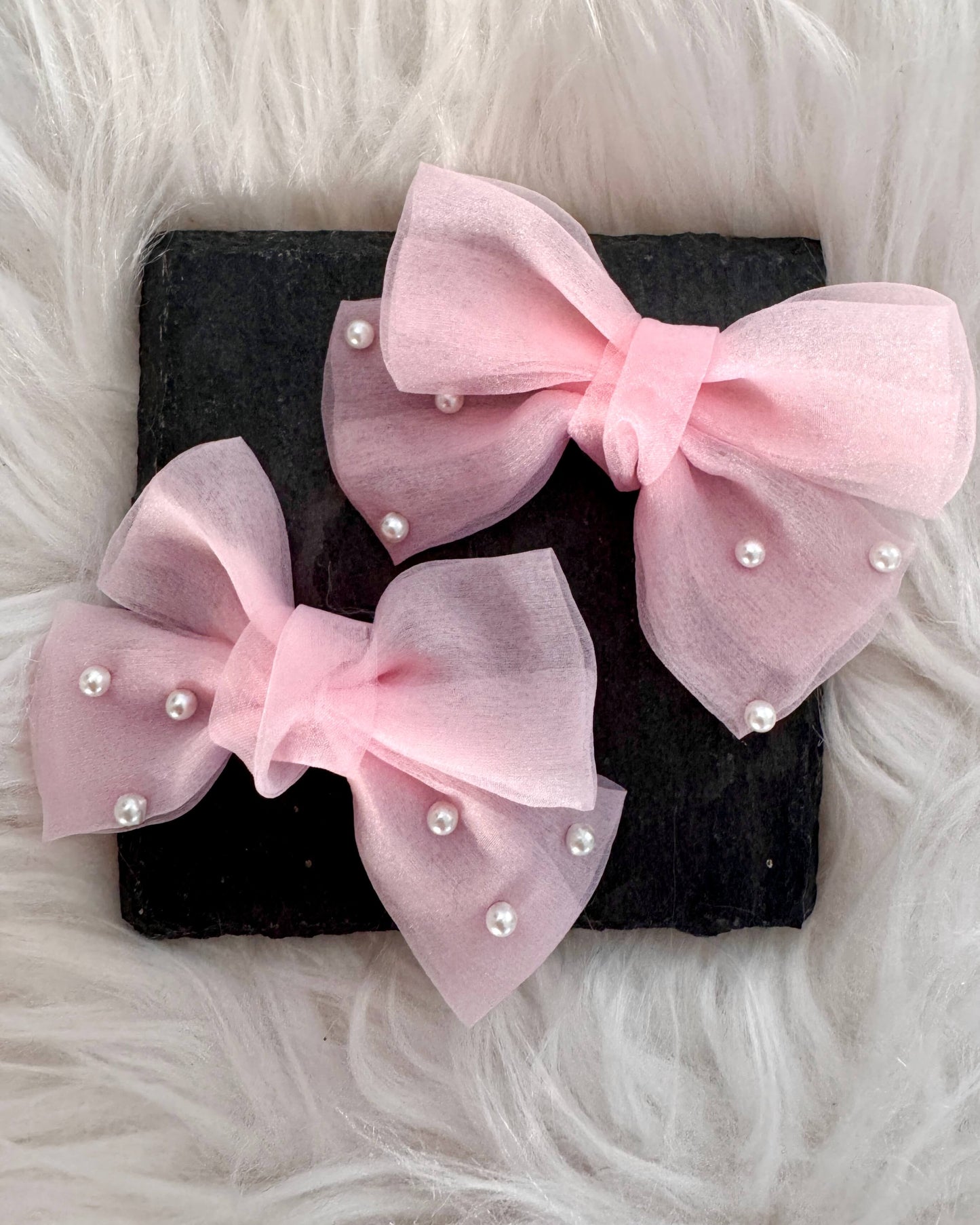 Jacinta Midi Hair Bows Light Pink