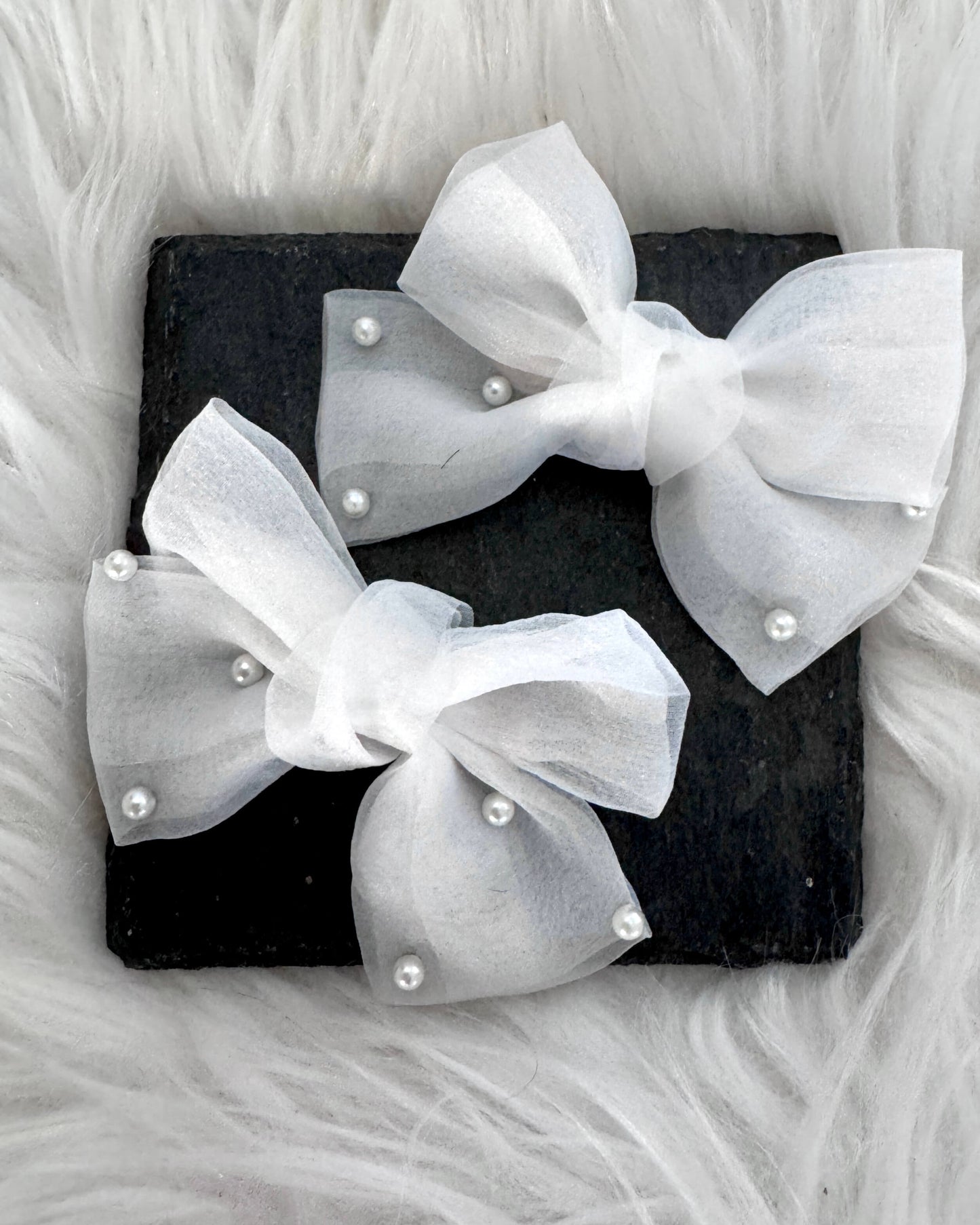 Jacinta Midi Hair Bows White