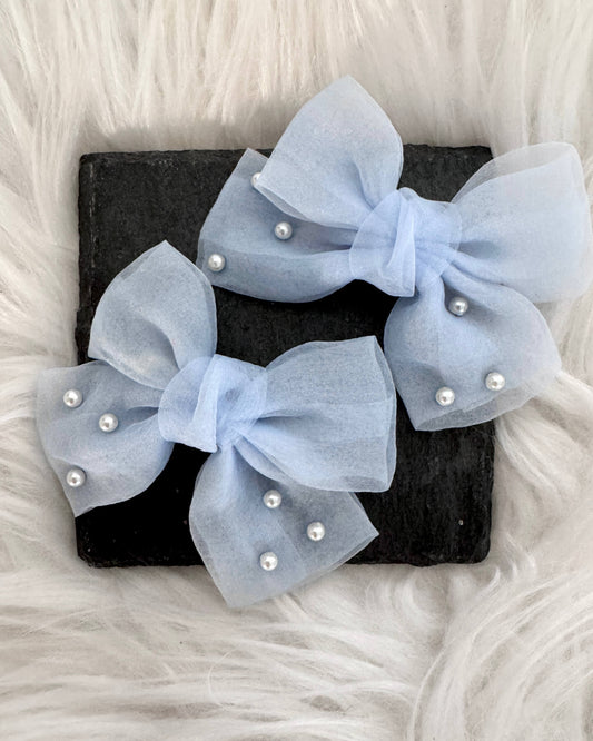 Jacinta Midi Hair Bows Blue